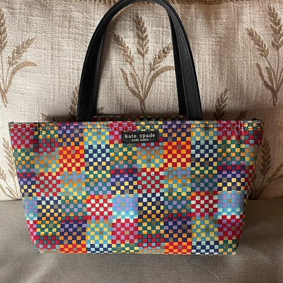 kate spade Handbags - Kate Spade Mini Colorful Checkered Tote by Kate Spade
